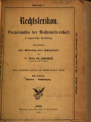 Rechtslexikon, 1. Abandon - Justitium