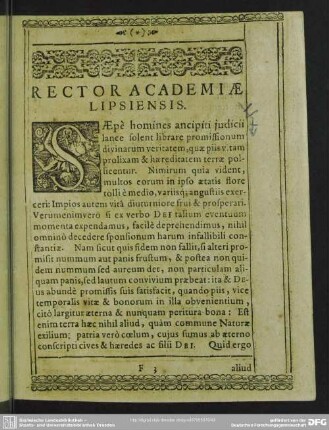 Rector Academiae Lipsiensis