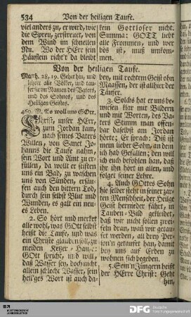 Von der heiligen Taufe.