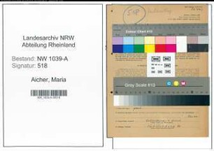 Entnazifizierung Maria Aicher , geb. 13.12.1900 ()