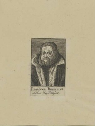 Bildnis des Iohannes Brentius