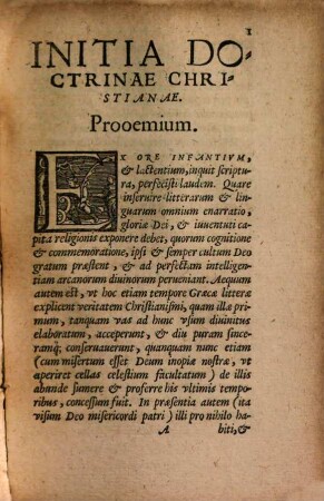 Catechesis seu initia doctrinae in ecclesia Christi, graece, iterum nuper edita, et nunc primum in sermonem latinum conversa, cumque indicio [et] notatione locorum quorundam, expressa