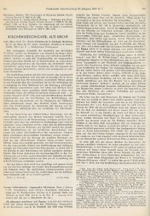 515-517 [Rezension] Cosmas Indicopleustès, Topographie Chrétienne, Tome I