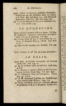 162-169, Libri Politici et ad rem aerariam pertinentes.