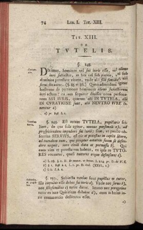 Tit. XIII. De Tutelis. - Tit XXVI. De Suspectis Tutoribus Et Curatoribus.