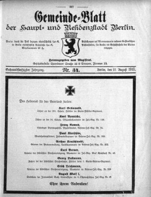 1915,34: Nr. 34, 22. August 1915