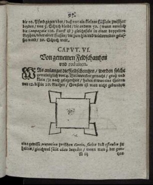 Capvt. VI. Von gemeinen Feldschantzen und reduiten.