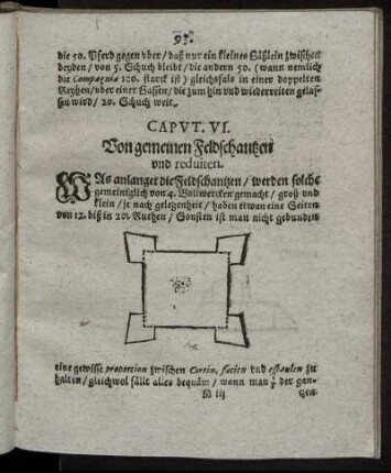 Capvt. VI. Von gemeinen Feldschantzen und reduiten.