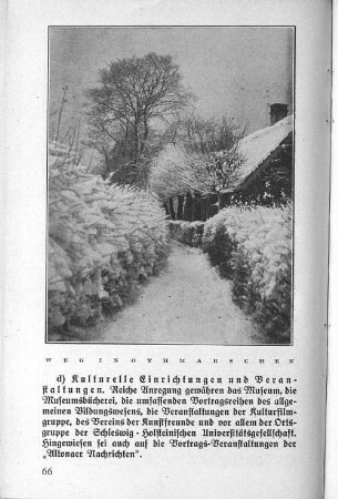 d) Kulturelle Einrichtungen und Veranstaltungen.