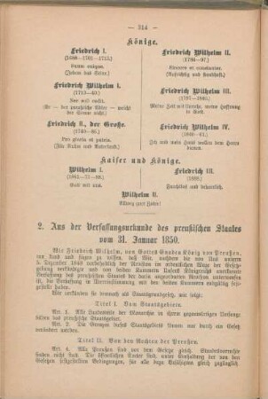 2. Aus der Verfassungsurkunde des preußischen Staates vom 31. Januar 1850.