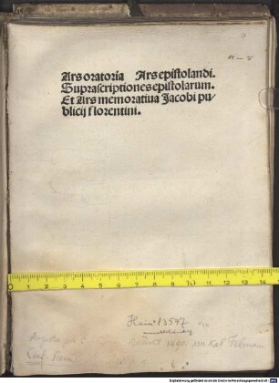 Institutiones oratoriae : mit Widmungsvorrede an Cyrillus Caesar