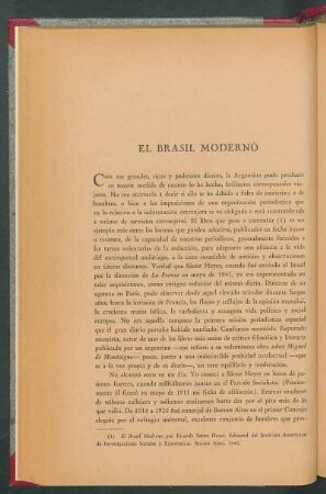 El Brasil moderno