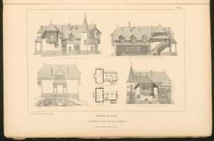 Villa Andrae, Königstein Stallgebäude: Ansichten und Grundrisse (aus: Stadt- und Landhäuser, hrsg. von Ernst Wasmuth, Berlin 1894)