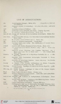 List of Abbreviations