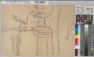 Dingden (Hamminkeln) Grenze zwischen Münster und Kleve, zwischen den Dörfern Dingden und Brünen 17.Jh. o.M. 33 x 47 Skizze Bem.: auf der Rückseite Skizze von Grenzen an der Landstraße von Borken nach Wesel bei Venne Amt Bocholt Nr. 343