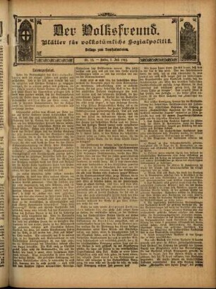 Ausgabe vom Sonntag, den 07. Juli 1912.