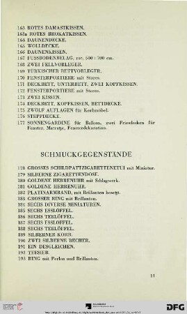 Schmuckgegenstände (Nr. 178-210)