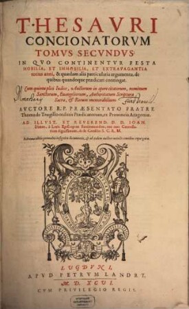 Thesaurus Concionatorum, 2