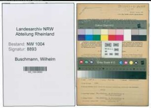 Entnazifizierung Wilhelm Buschmann , geb. 16.03.1908 (Kaufm.Angestellter)