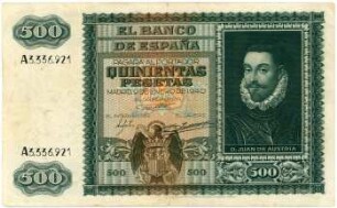 Geldschein, 500 Pesetas, 9.1.1940