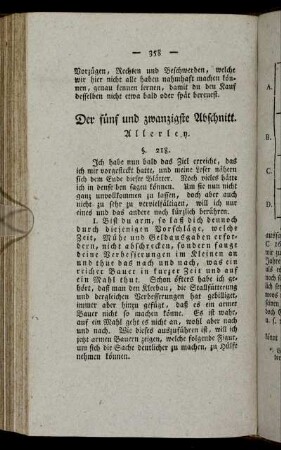Der fünf und zwanzigste Abschnitt. Allerley.