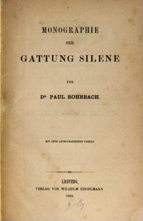 Monographie der Gattung Silene