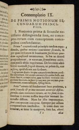 131-146 Contemplatio IX., De primis notionum secundarum principiis