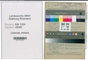 Entnazifizierung Helene Urbanek , geb. 24.05.1913 (Einkaeuferin)