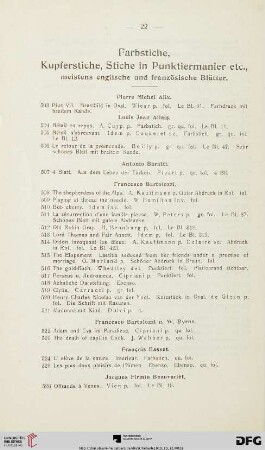 Farbstiche, Kupferstiche, Stiche in Punktiermanier etc. (Nr. 503-769)
