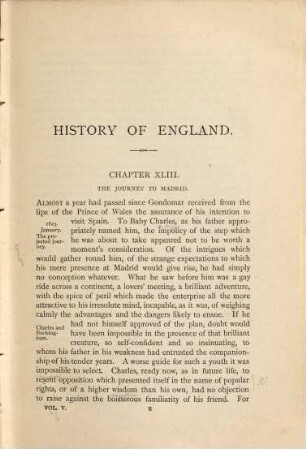 History of England from the accession of James I. to the outbreak of the Civil War : 1603 - 1642, 5