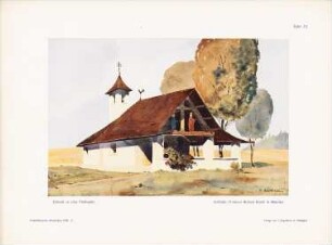 Feldkapelle: Perspektivische Ansicht (aus: Architekt. Rundschau, hrsg.v. Eisenlohr & Weigle, 1909)