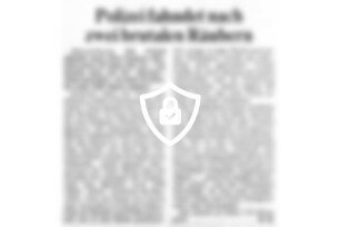 Polizei fahndet nach zwei brutalen Räubern