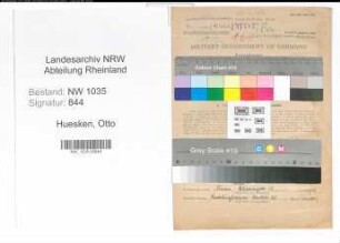 Entnazifizierung Otto Huesken , geb. 29.09.1894 (Steiger)