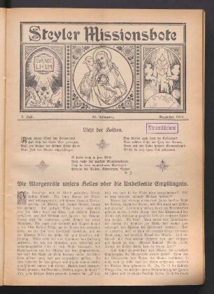3. Heft. 42. Jahrgang. Dezember 1914