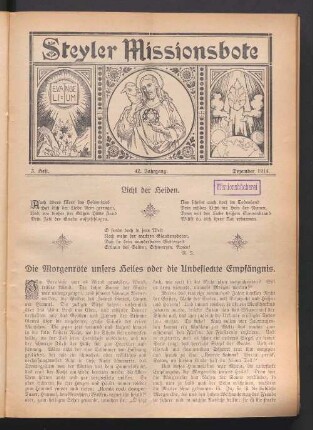3. Heft. 42. Jahrgang. Dezember 1914
