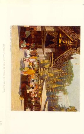 Flower-stalls on the platform of the pagoda