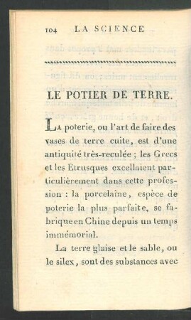 Le potier de terre.