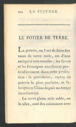 Le potier de terre.