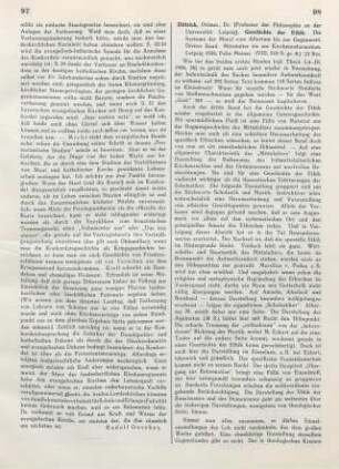 98-99 [Rezension] Dittrich, Ottmar, Geschichte der Ethik