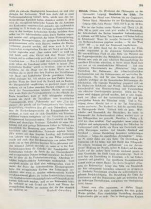 98-99 [Rezension] Dittrich, Ottmar, Geschichte der Ethik