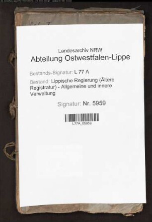 Anstellung der Amtschirurgen im Distrikt Detmold, Bd. 1