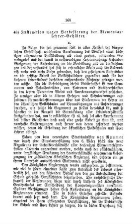 Instruction wegen Verbesserung der Elementarlehrer-Gehälter : [IV. Seminarien, Bildung der Lehrer und deren persönliche Verhältnisse]
