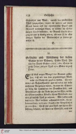 3: [Rezension von: Geschichte und Abbildung der besten Mahler in der Schweiz. Zürich, 1755]