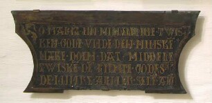 Schriftplatte - Epitaph des Bartholomäus Heisegger