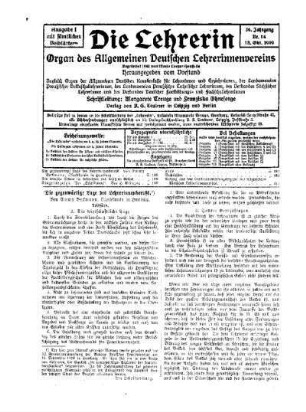Die gegenwärtige Lage des Lehrerinnenberufs
