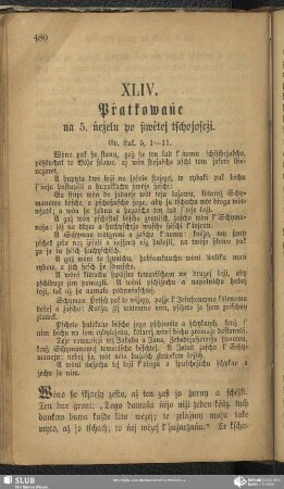 XLIV. Pṙatkowaṅe na 5. ṅeżelu po ßwėtej tschojoscżi