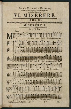 1-28, VI. Miserere. Opus III. Alto.