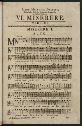 1-28, VI. Miserere. Opus III. Alto.