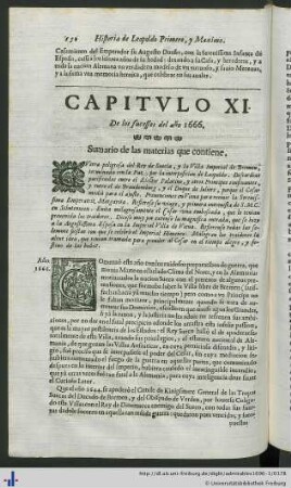 Capitulo XI. De los sucessos del año 1666.