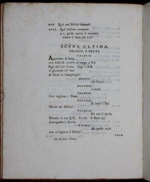 Scena Ultima. Valerio, E Detti.
